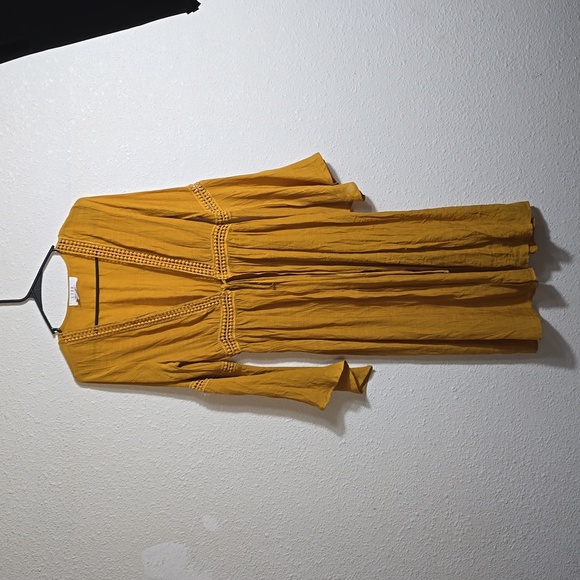 L.I.F.E. Love Is For Eternity Yellow Front Tied Cardigan Size S - Picture 1 of 5